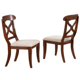 Sunset Trading Andrews Dining Chair | Chestnut Brown | Set Of 2