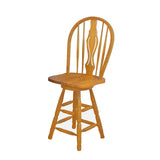 Sunset Trading Oak Selections 24 Keyhole Barstool | Counter Height Stool | Light Oak