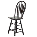 Sunset Trading Black Cherry Selections 24 Swivel Barstool | Counter Height Stool | Antique Black