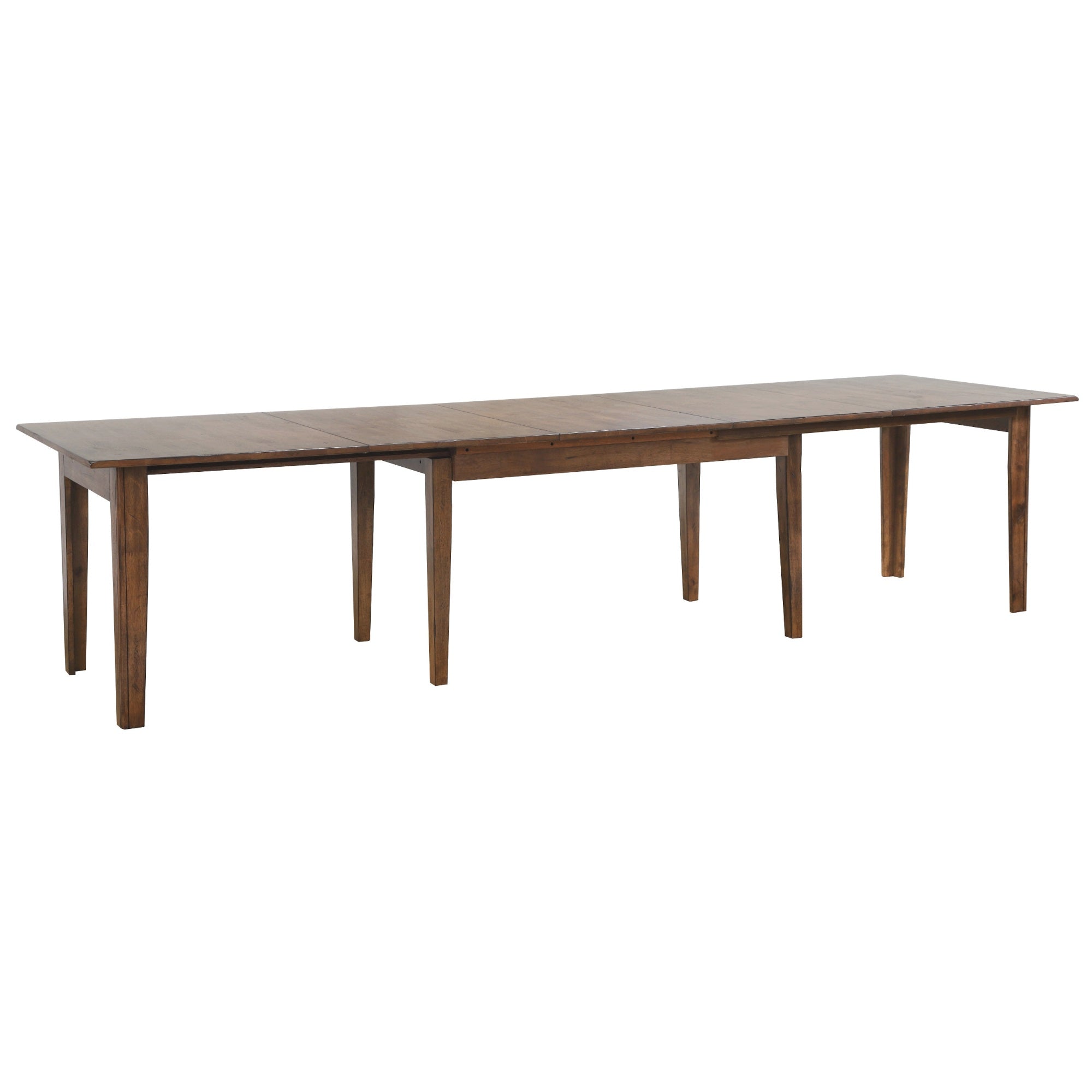 Sunset Trading Simply Brook 134 Rectangular Extendable Dining Table | Amish Brown | Seats 12