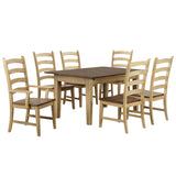 Sunset Trading Brook 7 Piece 134 Rectangular Extendable Dining Set | Seats 12