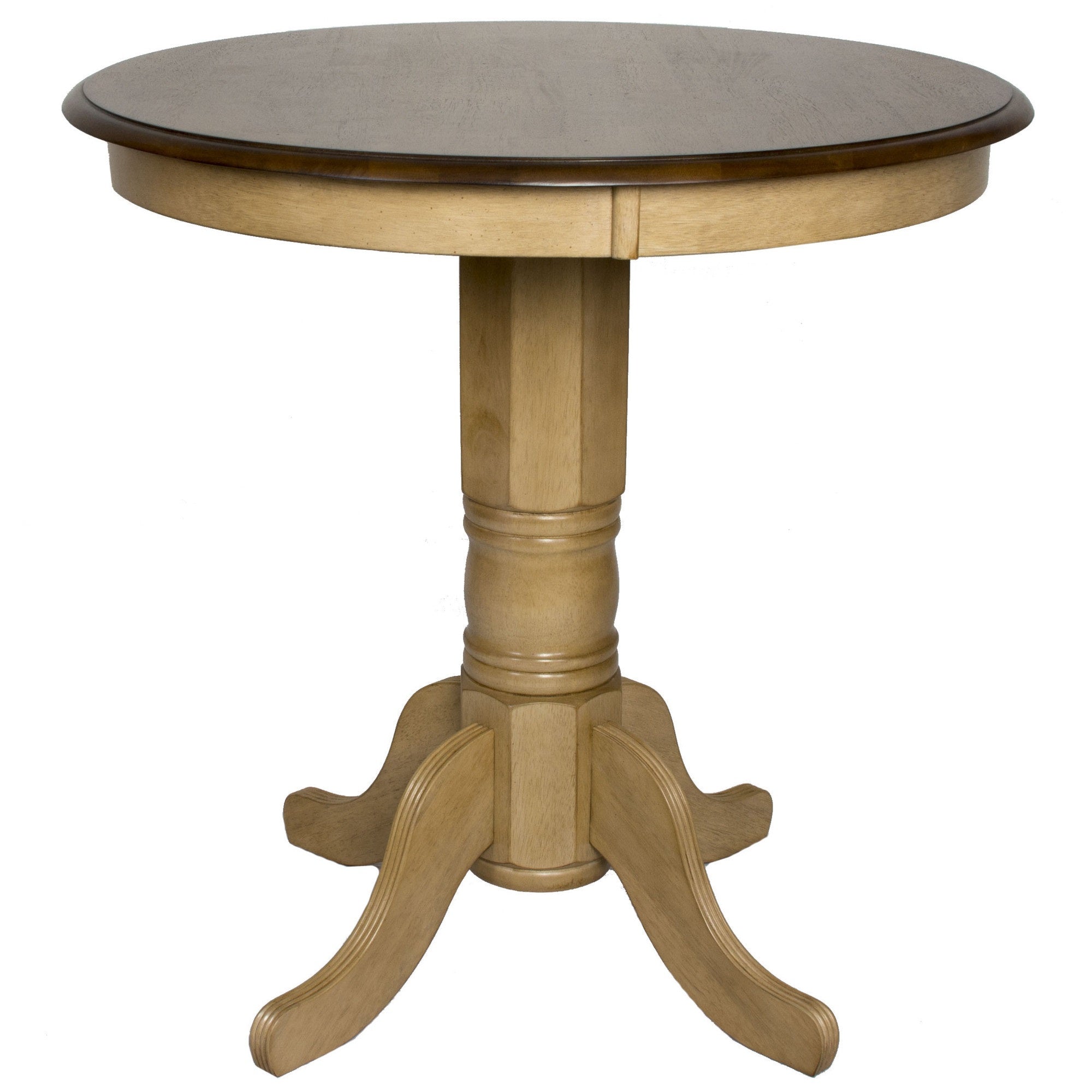 Sunset Trading Brook Round 36 Round Pub Pedestal Dining Table | Counter Height Dining | Seats 4