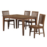 Sunset Trading Simply Brook 5 Piece 60 Rectangular Table Dining Set| 4 Chairs | Amish Brown | Seats 7