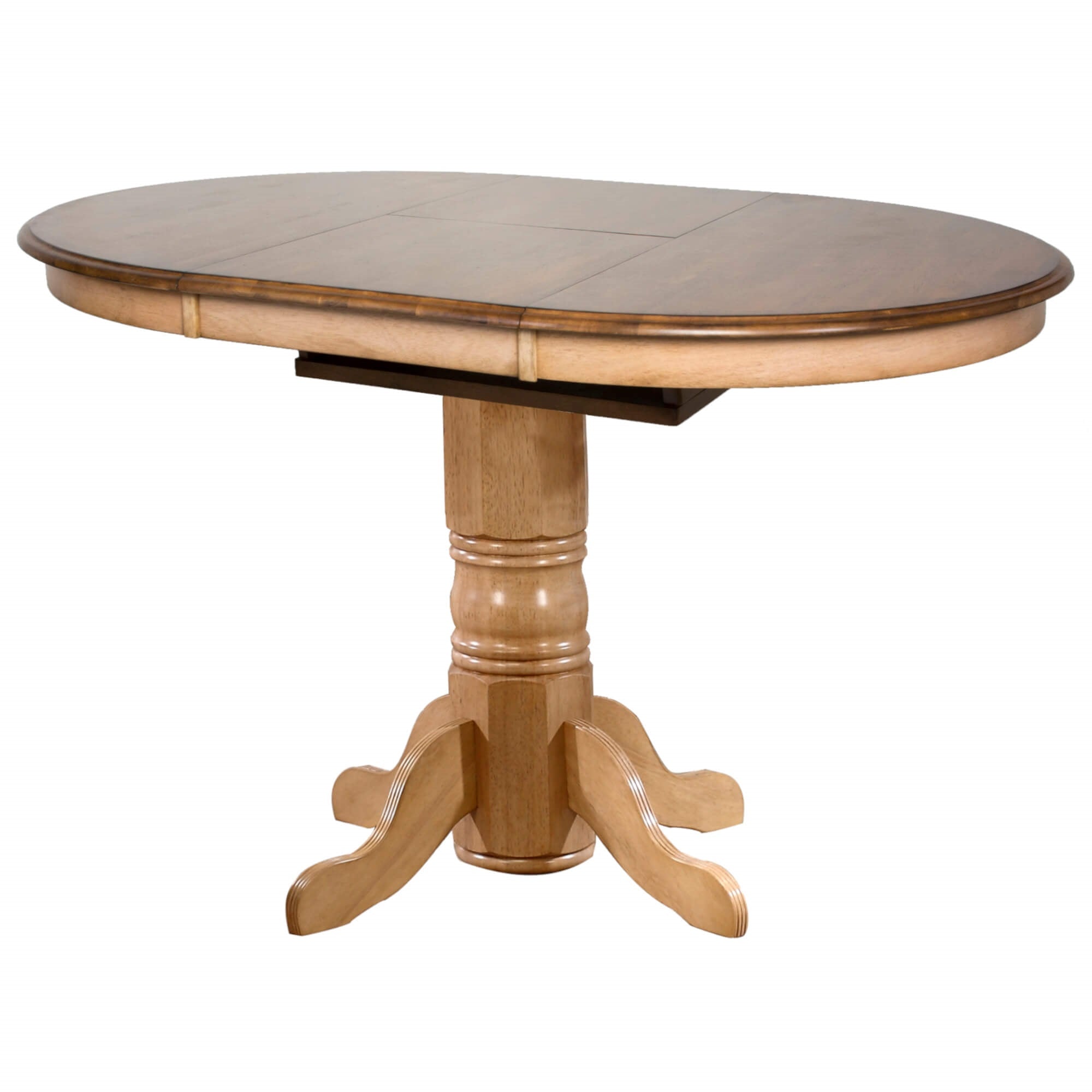 Sunset Trading Brook 42 Round Or 60 Oval Extendable Butterfly Pub Table | Counter Height Dining | Seats 6
