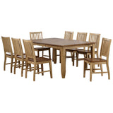 Sunset Trading Brook 9 Piece 72 Rectangular Extendable Table Dining Set | Seats 8