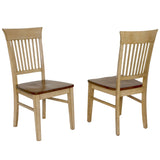 Sunset Trading Brook Fancy Slat Dining Chair | Set Of 2
