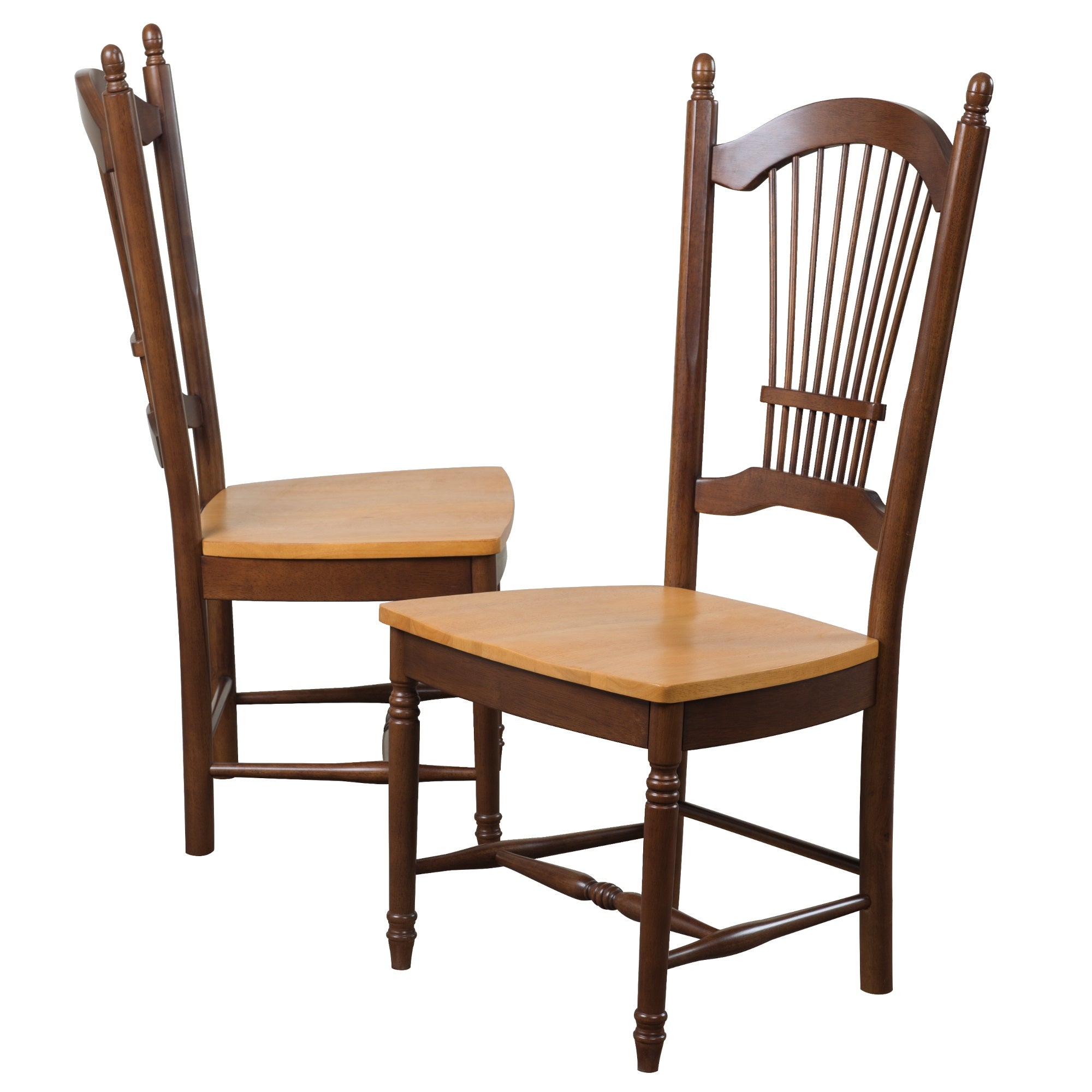 Sunset Trading Oak Selections Allenridge Dining Chair | Nutmeg Brown And Light Oak | Set Of 2