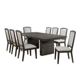 Sunset Trading Cali 9 Piece 96 Rectangular Extendable Dining Table Set| Brown Solid Wood | Seats 8