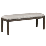 Sunset Trading Cali 50 Dining Bench | Brown Solid Wood | Nailheads