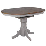 Sunset Trading Country Grove 42 Round To 60 Oval Extendable Pub Table | Counter Height Dining | Distressed Gray And Brown Wo