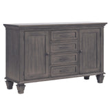 Sunset Trading Shades Of Gray Buffet | 4 Drawers And 2 Storage Cabinets