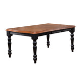 Sunset Trading Black Cherry Selections 72 Rectangular Extendable Dining Table | Antique Black And Cherry | Seats 8