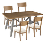 Hambleden Farmhouse Dining Set 5Pc W/ Chairs