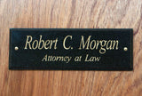 Solid Granite Door Plaque (Available In Three Different Stone Finishes: Polished Black, Green Or Ash.)