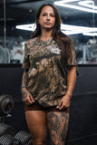 Lift Heavy. Trust God. - Realtree Premium Camo Tee