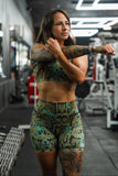 Women's High-Waisted Seamless Front Compression Training Shorts | Lethal Venom