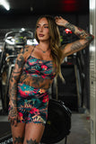 Women's High-Waisted Seamless Front Compression Training Shorts | Tropical Assassin