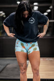 Women's High-Waisted Seamless Front Compression Training Shorts | Tropic Thunder