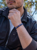 Men’s Blue Lapis Lazuli Beaded Bracelet Havana