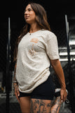 Lift Heavy. Pray Hard. Cream Leopard - Tee