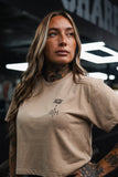 Lift Heavy. Pray Hard. - Sand Women's Crop Tee
