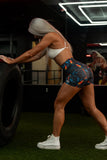 Women's High-Waisted Seamless Front Compression Training Shorts | Polly's Packing