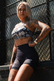 Women's High-Waisted Seamless Front Compression Training Shorts | Lift Heavy. Pray Hard.