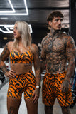 Women's High-Waisted Seamless Front Compression Training Shorts | Tiger Snipe