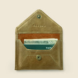 Mini Envelope Wallet With RFID protection - Olive