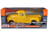 1957 Chevrolet 3100 Stepside Pickup Truck Yellow Timeless Legends Series 1/24 Diecast Model Car by Motormax
