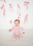 Pink Bows (Convertible Zip Footies)