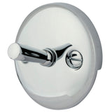 Kingston Brass DTL101 Round Overflow Plate with Trip Lever Drain, Polished Chrome