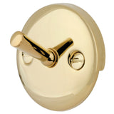 Kingston Brass DTL102 Round Overflow Plate with Trip Lever Drain, Polished Brass