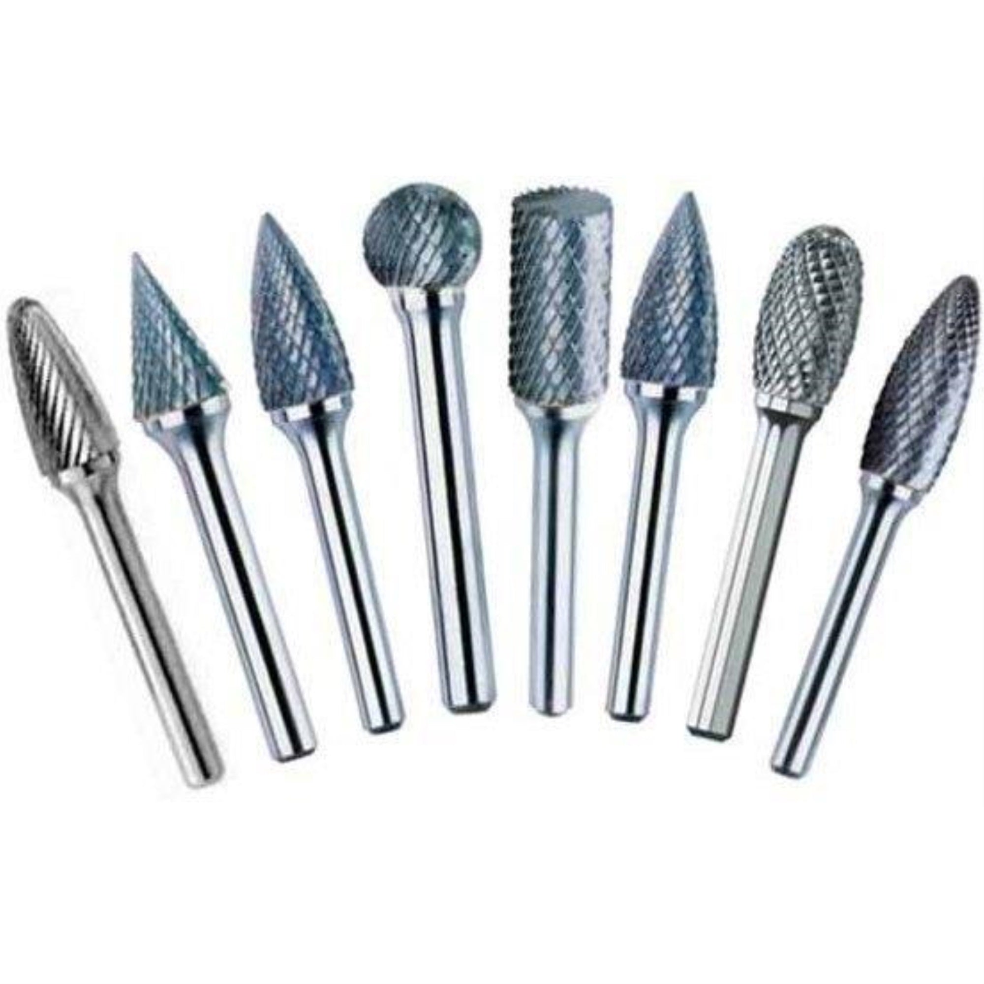 1/4 X 1/4 Std Carbide Burr 8 Piece Set, Dul4Set