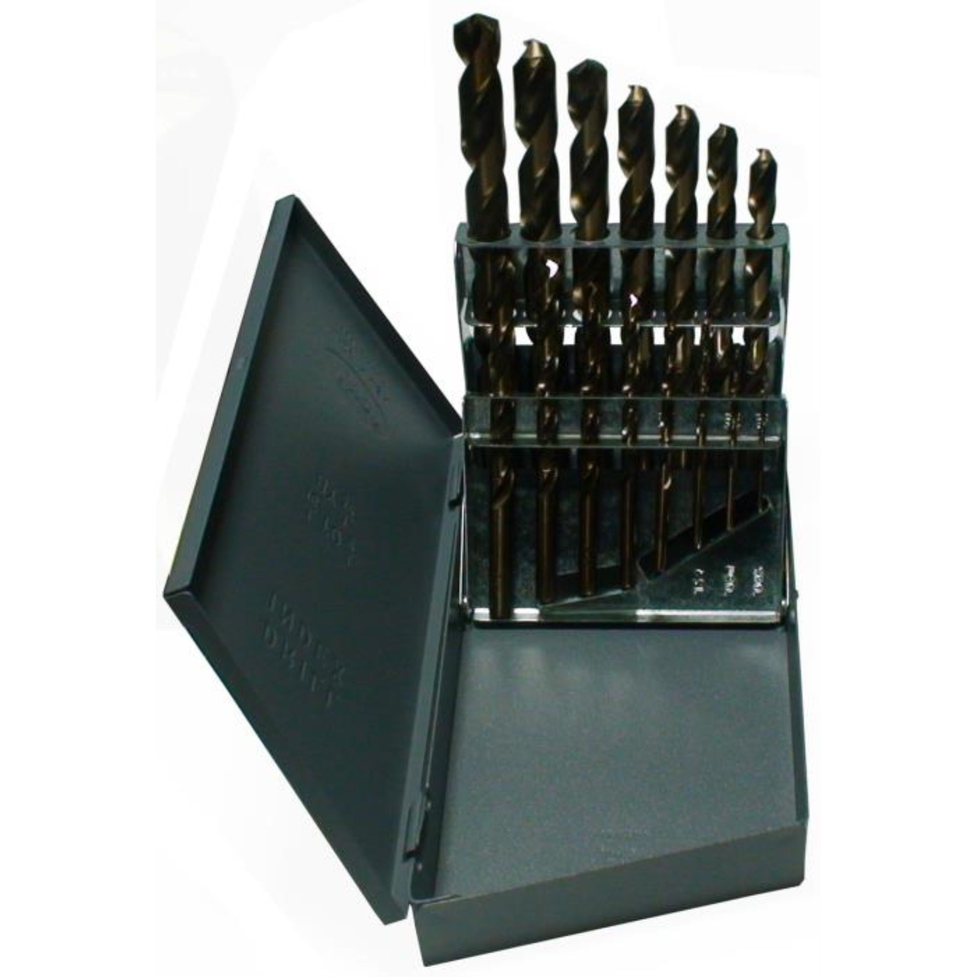 1/16''-1/2''X64Ths 15 Piece Cobalt Jobber Length Drill Bit Set, Qualtech, Dwd15J-Co-Set