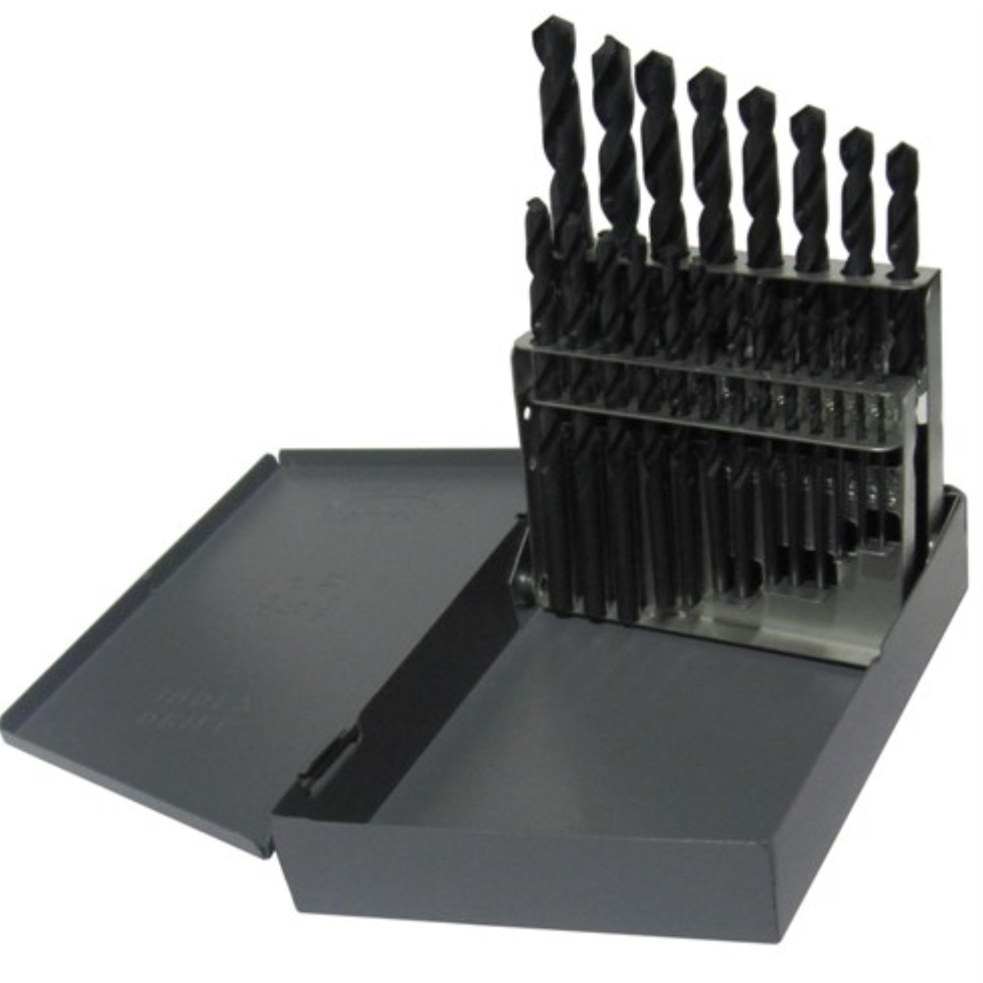 1.00Mm- 10.00Mm X .5Mm 19 Piece Hss Jobber Length Drill Bit Set, Qualtech, Dwd4019-Set