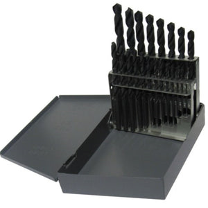 1.00Mm- 10.00Mm X .5Mm 19 Piece Hss Jobber Length Drill Bit Set, Qualtech, Dwd4019-Set