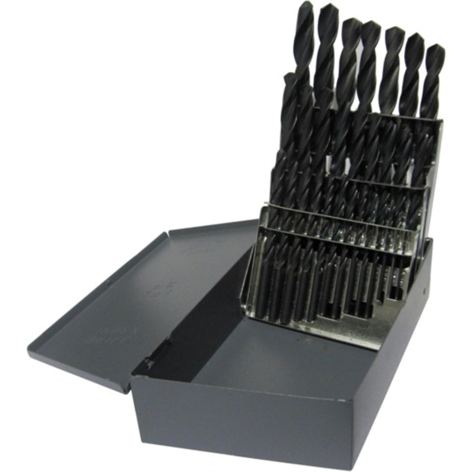 1.00Mm - 13.00Mm X .5Mm 25 Piece Hss Jobber Length Drill Bit Set, Qualtech, Dwd4025-Set