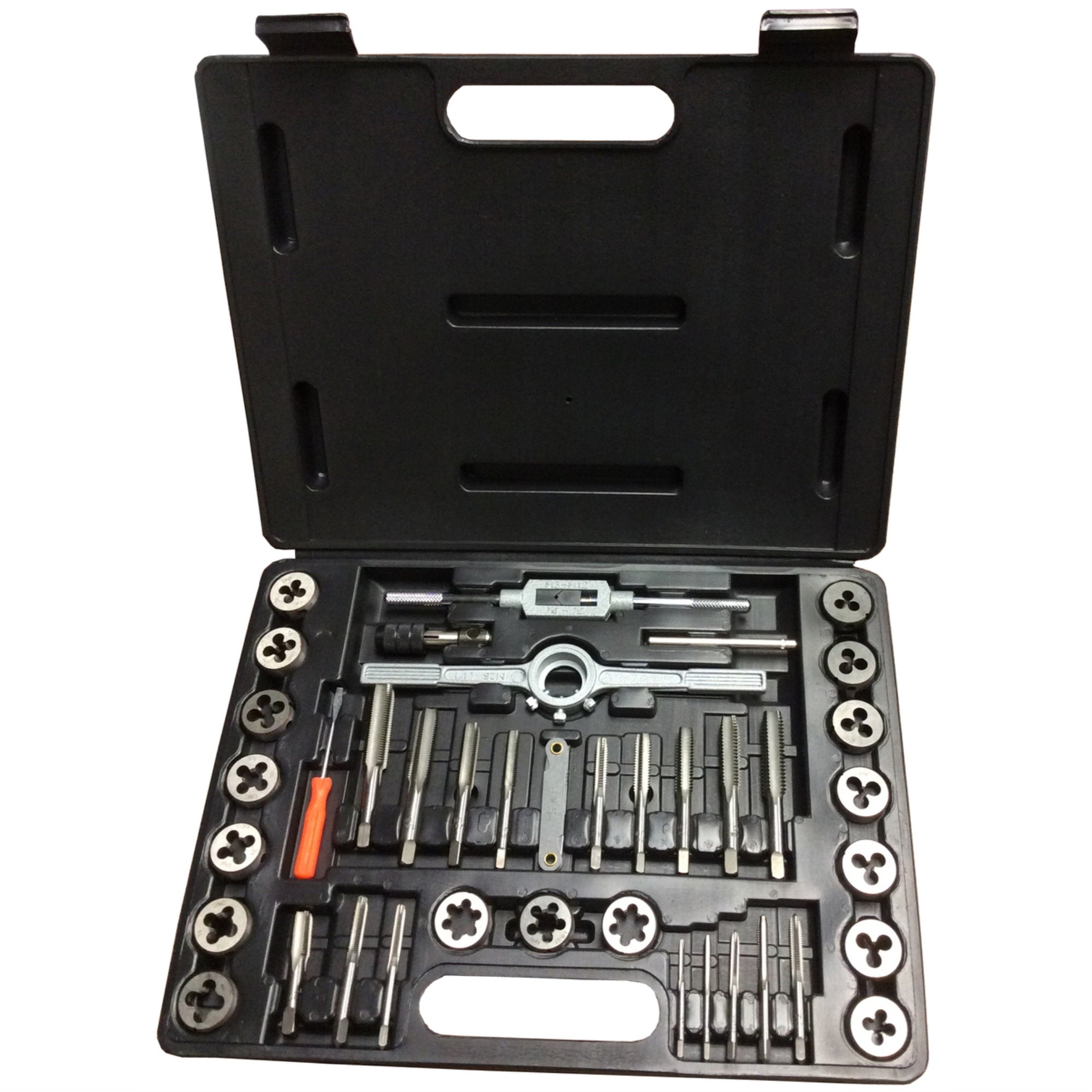 #4-1/2'' Carbon Steel Tap And Die Set With Round Die, Dwt40Pc-Round