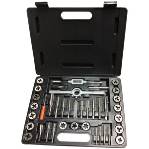 #4-1/2'' Carbon Steel Tap And Die Set With Round Die, Dwt40Pc-Round