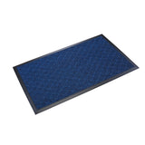 Diamond-Deluxe Duet Medium-Duty Backed 4'x6' Nosed-All Black/Blue Scraper Mat