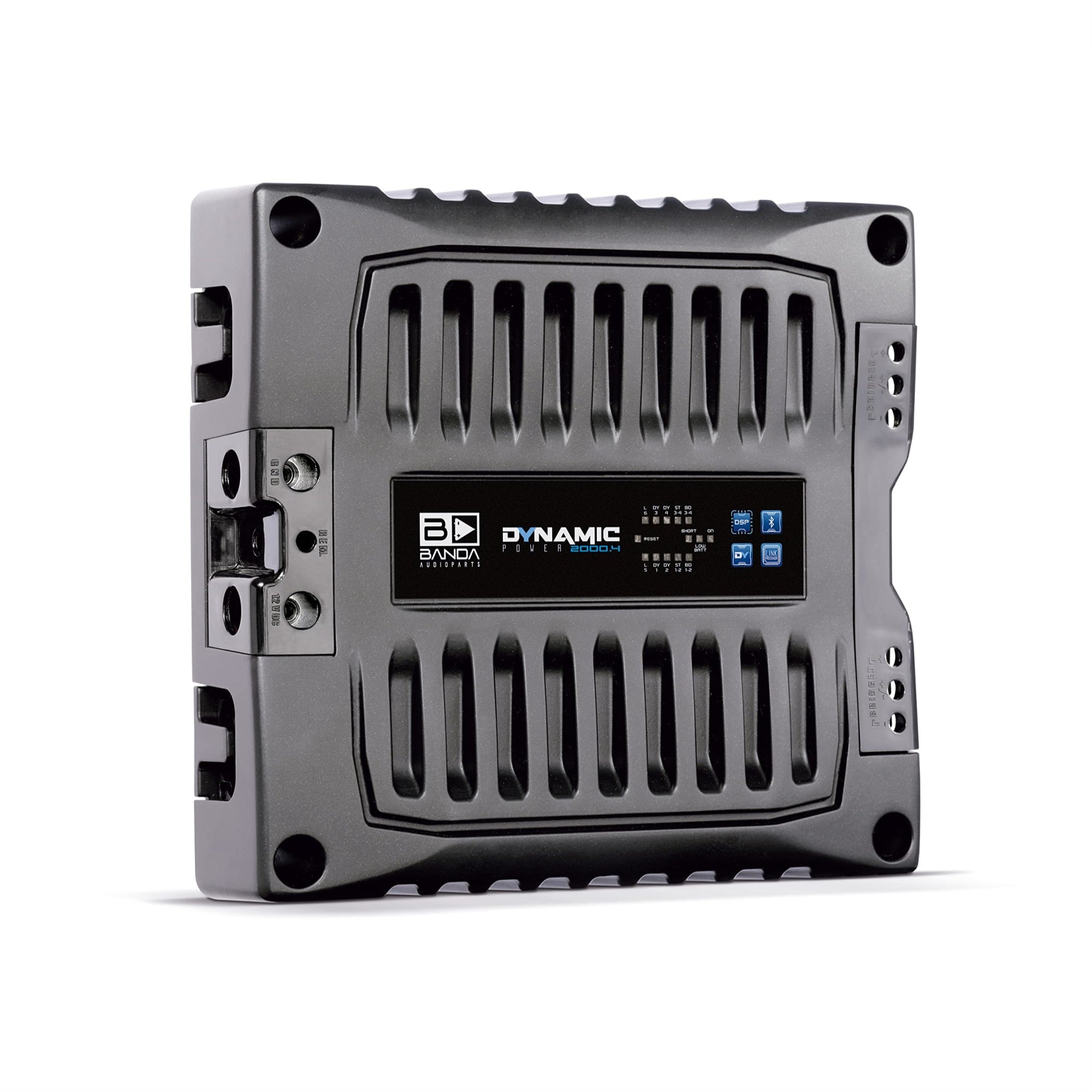Android And Apple App Controllable Car Bluetooth Four Channel Audio Amplifier Black