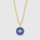 Evil Eye Enamel Gold Pendant