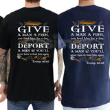 "Deport A Man" Political Satire T-Shirt – Funny Republican Graphic Tee, Remastered Heavy Cotton Immigration Policy Top, Soft Lived-In Heavyweight Conservative Statement Shirt, Made in USA