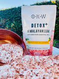 Detox+ Himalayan Epsom Bath Salt Infused with Rosemary and Lemon Essential Oils 2 lbs BPA Free Bag