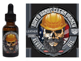 Dirty Hands Clean Money 1oz Natural Beard Oil Leather and Oakmoss
