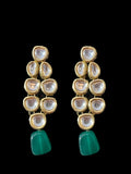 DNS199 Leila high quality ac kundan necklace with earrings in green ( READY TO SHIP )