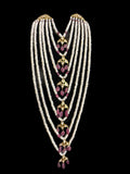BR310 Bridal jadavi lacha , satlada in moissanite and emeralds ( SHIPS IN 5 WEEKS )