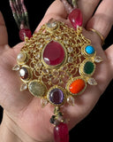 DLN128 Adaya multicolor natural beads necklace ( READY TO SHIP )