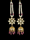 BR310 Bridal jadavi lacha , satlada in moissanite and emeralds ( SHIPS IN 5 WEEKS )